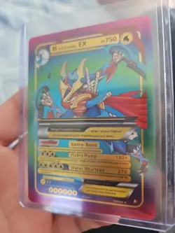 M Ash Greninja EX Rainbow Foil Fan Art Vinyl Collector Card 159/300 - Image 2