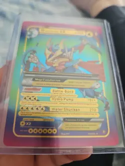 M Ash Greninja EX Rainbow Foil Fan Art Vinyl Collector Card 159/300 - Image 3