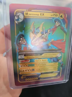 M Ash Greninja EX Rainbow Foil Fan Art Vinyl Collector Card 159/300 - Image 4