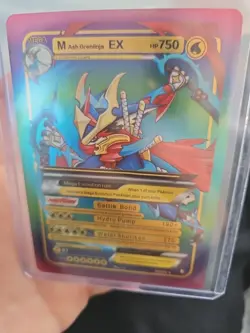 M Ash Greninja EX Rainbow Foil Fan Art Vinyl Collector Card 159/300 - Image 5