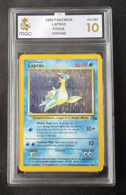Pokemon Lapras TCG Holo Rare Card Fossil Set Unlimited 1999 10/62 - Image 1