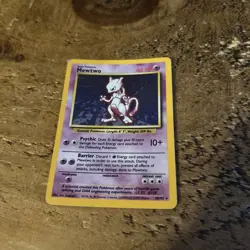 Mewtwo 10/102 Base Set Played Condition Pokemon Card Holo - Image 1