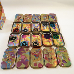 Pokemon 151 complete Mini Tin set w/ Art Cards, Energy Token Display NO BOOSTERS - Image 5