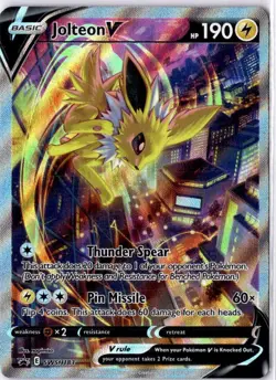 Pokemon Jolteon V Full Art Promo Holo SWSH183 Sword & Shield 190 HP Card - Image 1