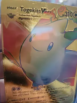 Togekiss Vmax Rainbow Gold Foil Fan Art Textured Collector Pokemon Card - Image 4