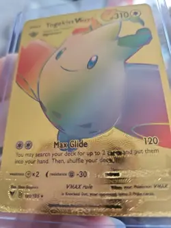 Togekiss Vmax Rainbow Gold Foil Fan Art Textured Collector Pokemon Card - Image 5