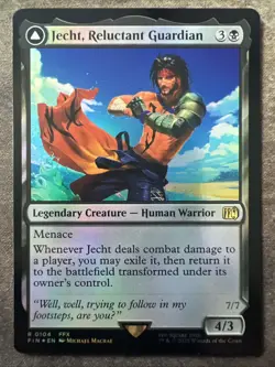 Magic the Gathering Final Fantasy Jecht Reluctant Guardian Foil Card - Image 1