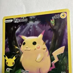 Pokemon Pikachu Celebrations Holo Rare Full Art 005/025 60 HP Basic Card - Image 2