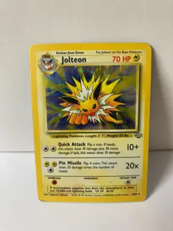 Jolteon 4/64 Jungle Holo Rare Pokemon Card WOTC 1999 MP - Image 1