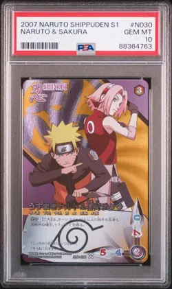 Uzumaki Naruto Sakura Card Game PSA 10 GEM Mint Shippuden Bandai - Image 1