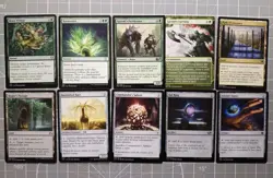 Magic The Gathering 10 Commander Staples GREEN. - Image 1
