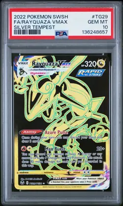 Pokemon Sword & Shield Silver Tempest FA / Rayquaza Vmax #TG29 Gem Mint 10 - Image 1