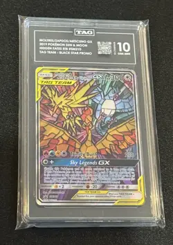 TAG 10 Moltres Zapdos Articuno GX SM210 Alt Art Promo Tag Team Pokemon GEM 💎 - Image 1