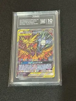TAG 10 Moltres Zapdos Articuno GX SM210 Alt Art Promo Tag Team Pokemon GEM 💎 - Image 2