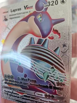 Lapras VMAX Silver Foil Fan Art Premium Collector Pokemon Card SV111/SV122 HP320 - Image 4