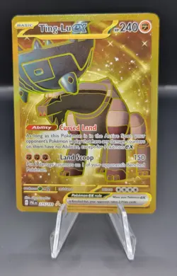 Pokemon TCG Ting-Lu ex 275/193 Gold Hyper Secret Rare NM - Paldea Evolved - Image 1