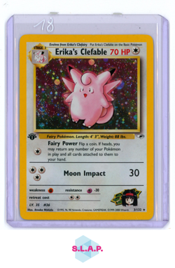ERIKA'S CLEFABLE POKEMON 3/132 1ST EDITION HOLO GYM HEROES 2000 ENGLISH - Image 1