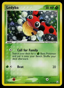 Pokemon Card - Ledyba Team Rocket Returns 64/109 Common Reverse Holo STAMPED - Image 1