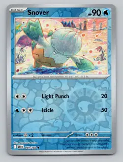 Reverse Holo Snover 059/182 Common Destined Rivals Pokemon - Image 1