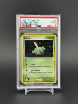 PSA 9 Mint Gulpin Reverse Holo 62/101 Hidden Legends Pokemon - Image 1