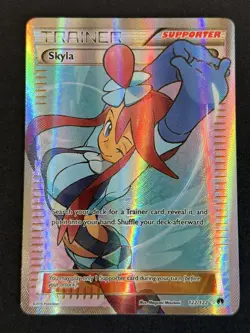 Pokemon TCG Skyla 122/122 XY Breakpoint Full Art Trainer LP - Image 1
