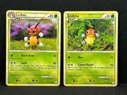 Pokemon Tcg Ledian 25/123 & Ledyba 71/123 Heartgold & Soulsilver Non Holo - Image 1