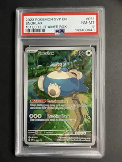 Snorlax 051 PSA 8 2023 Pokemon 151 ETB SVP EN - Image 1