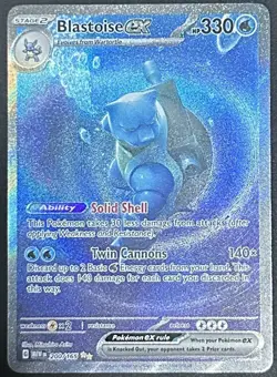 Pokemon TCG Blastoise EX SIR 200/165 Scarlet & Violet 151 - Image 1