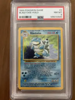 1999 Pokemon Game Blastoise #2 PSA 8 Holo NM-MT Base Set - Image 1