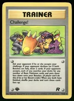 Challenge! 74/82 Uncommon Team Rocket Pokemon 1st Edition Lightly Played - Image 1