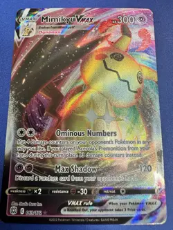 Pokemon TCG Mimikyu VMAX 069/172 Brilliant Stars Ultra Rare Holo NM! - Image 2