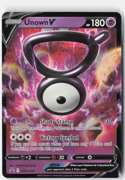 Unown V SWSH300 Holo Promo Sword & Shield Promo Pokemon Near Mint - Image 1