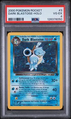 2000 POKEMON ROCKET #3 DARK BLASTOISE-HOLO PSA 4 - Image 1