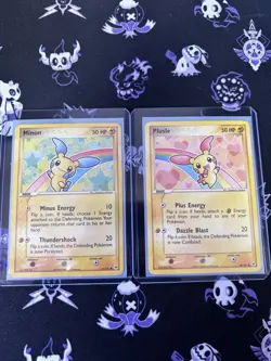 Pokemon Plusle & Minun EX Hidden Legends 2004 67/101 69/101 Matching Pair Set - Image 1