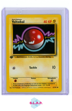 VOLTOBAL POKEMON 67/102 1ST EDITION BASE SET 1999 GERMAN - Image 1