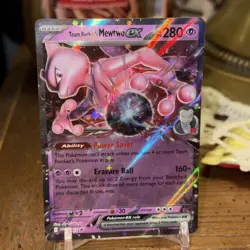 Pokemon TCG Team Rocket’s Mewtwo ex SVP 205 Scarlet & Violet Promo NM - Image 1