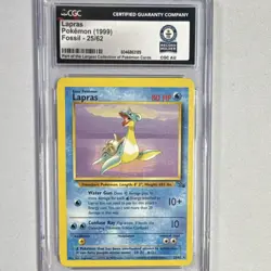 Lapras Pokemon TCG Fossil 25/62 Wizards CGC World Record 1 of 1 Rare 1999 - Image 1