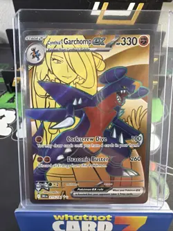 Pokemon TCG Cynthia's Garchomp ex 204 SVP Scarlet & Violet Promo - Image 1