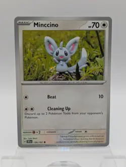 Minccino 136/162 Common Temporal Forces Yuki Mori Pokemon NM - Image 1