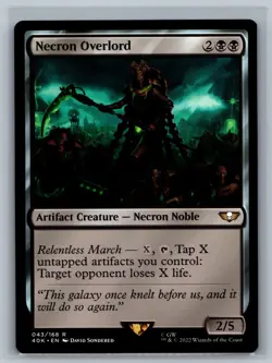 Magic MTG Universes Beyond: Warhammer 40,000 Necron Overlord #043/168 TCG 40k - Image 1