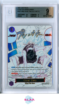 GEAR TWO BANDAI ONE PIECE OP11-080 2025 A FIST OF DIVINE SPEED MINT EN BECKETT 9 - Image 1