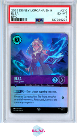 ELSA DISNEY LORCANA 210/204 2025 FABLED EPIC ENGLISCH PSA 6 - Image 1