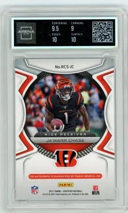 Arena 9.5 2021 Certified Jamarr Chase Roll Call On Card Auto RC /35 Bengals - Image 2
