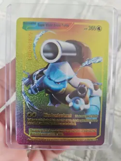 Super Water Aero Turtle Rainbow Foil Fan Art Textured Collector Card - Image 1