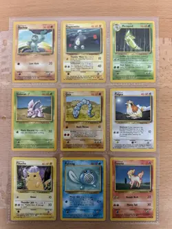 Lp/HP (Unlimited) COMPLETE Pokemon BASE Set 37 Card COMMON Non-Holo 102 - Image 4