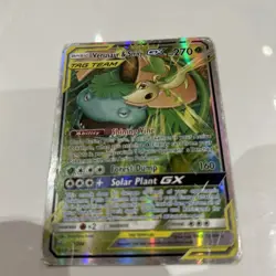 Pokemon TCG Venusaur & Snivy Tag Team GX Cosmic Eclipse Holo Card - Image 2