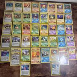 Pokemon TCG Gym Heroes 46 Card Lot Common Uncommon Mixed Condition - Image 1