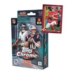 2025 Topps NFL Chrome Football Trading Card Hanger Box ✅ NEW/SEALED - Image 1