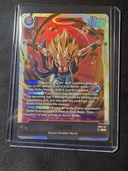 Gogeta FB09-122 Secret Rare Dual Evolution Dragon Ball Card English Fusion World - Image 1