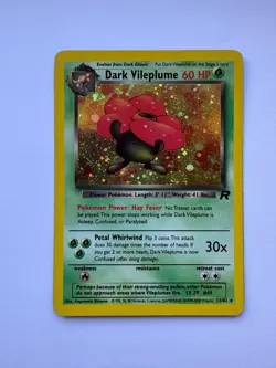 Pokemon Card Dark Vileplume 13/82 Holo Rare Team Rocket LP - Image 1